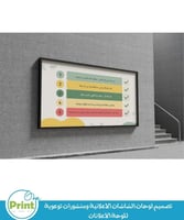 تصميم لوحات الشاشات الاعلانية ومنشورات توعوية للوح...