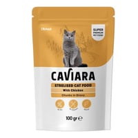 كافيارا طعام رطب دجاج مع المرق للقطط المعقمة