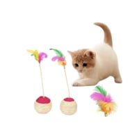 لعبة قطط - كرة خدش مع الريش