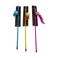 لعبة سنارة للقطط والحيوانات الاليفة كورة جرس مع ري...