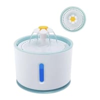 نافورة ماء كهربائية شكل وردة بلاستيك 2،4 لتر