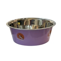 صحن ستينليس ستيل للقطط والحيوانات الأليفة برسومات