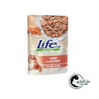 لايف كات ظرف طعام رطب للقطط تونة مع السلمون بالجيل...