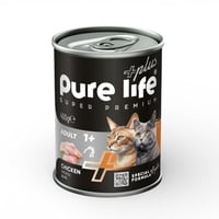 بيور لايف بلس، طعام رطب للقطط البالغة بنكهة لحم ال...