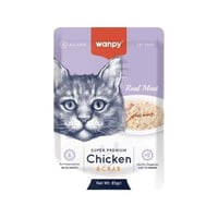 وانبي للقطط البالغة لحم حقيقي بنكهة الدجاج وسرطان...