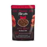 فيتمين فور لايف أظرف للقطط البالغة باللحم البقري85...