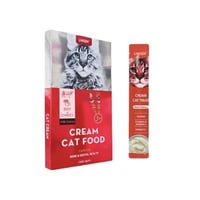 مكافأت لينسن كريمي للقطط لحم بقري مع الكرز 6 أظرف