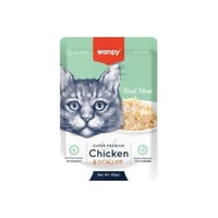 وانبي للقطط البالغة لحم حقيقي بنكهة الدجاج والاسكا...
