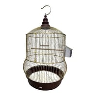 قفص طيور ذهبي كبير