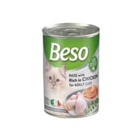 بيسو باتي بنكهة الدجاج غذاء متكامل للقطط البالغة