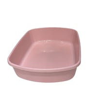 صندوق رمل للقطط بغطاء جزئي ومجرفة تنظيف