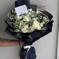 بوكيه ورد ابيض | لون الورد اختياري