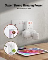 فيش جداري متعدد المنافذ قوة 3250 واط ماركة yesido