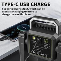 كشاف ليد للرحلات بقاعدة يعمل ببطارية قابلة للشحن