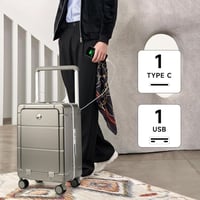 شنطة سفر محمولة ذكية – حامل أكواب، منفذ USB-C، وقف...