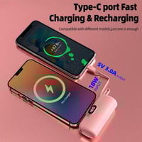 ميني شاحن متنقل صغير الحجم بسعة 5000 ملي امبير متع...