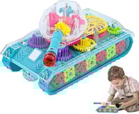 لعبة دبابة تروس شفافة للأطفال المدرعة مع مرئيات