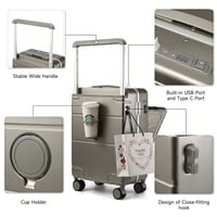 شنطة سفر محمولة ذكية – حامل أكواب، منفذ USB-C، وقف...