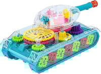 لعبة دبابة تروس شفافة للأطفال المدرعة مع مرئيات
