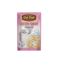 أظرف الدجاج مع الشريمب من شركه Cat fest