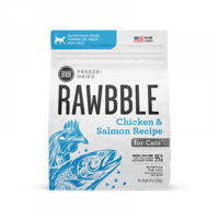 دجاج نيء مع سمك السالمون مجفف بالتبريد من شركة BIX...