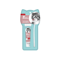 معجون اسنان مع فرشاه بنكهة الحليب للقطط من شركة Fr...