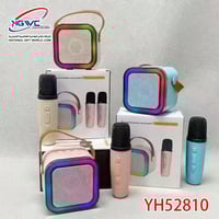 مكبر صوت بلوتوث محمول مع ميكروفون لاسلكي يتميز بإض...