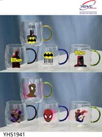 أكواب ابطال القوة الزجاجية