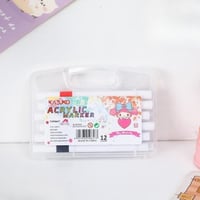 أقلام تحديد أكريليك تحتوي على 12 لونا تتميز بشخصية...