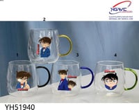 كوب زجاجي بتصميم شخيصة كونان