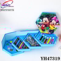 مجموعة أدوات تلوين ورسم مكونة من 46 قطعة بتصميم شخ...