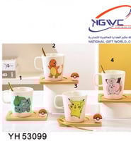 مجموعة أكواب سراميك تتميز بشخصيات بوكيمون الأسطوري...