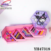 مجموعة أدوات تلوين ورسم مكونة من 46 قطعة بتصميم شخ...