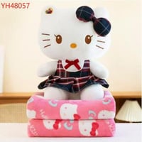 طقم دمية وبطانية هالو كيتي المخملية - الأناقة الكل...