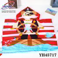 منشفة بونشو للأطفال بتصميمالقرصان