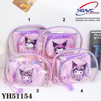 حقيبة مكياج شفافة بتصميم كيرومي اللطيف