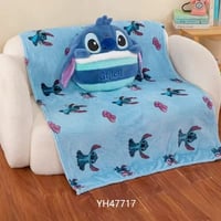 وسادة على شكل شخصية ستيتش داخلها بطانية قابلة للطي