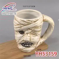 كوب سراميك بتصميم مومياء ثلاثي الأبعاد إيقاظ الرعب...