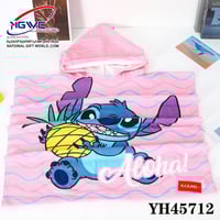 منشفة بونشو للأطفال بتصميم ستيتشاللطيف مثالية بعد...