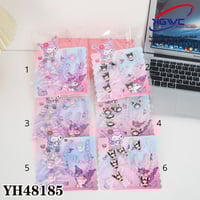 طقم إكسسوارات أطفال كرتوني عقد وأسورة وتوكة شعر بأ...