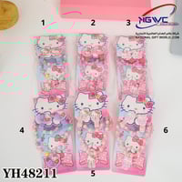 طقم إكسسوارات أطفال (عقد + إسورة + توك شعر) بتصامي...