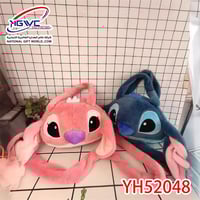 حقيبة كتف قطيفة تتميز بشخصيات ستيتش وأنجل الأناقة...