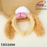 طوق اس بتصميم شيف مع أذنين من الفرو الناعم