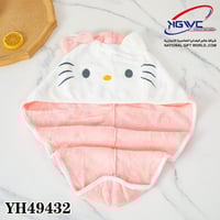 منشفة شعر هيلو كيتي لطيفة وسريعة الامتصاص