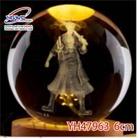 رة كريستال مضيئة بنقش ليزر ثلاثي الأبعاد - شخصية ز...