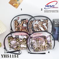 حقيبة مكياج شفافة بتصميم هيلو كيتي