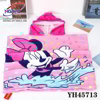 منشفة بونشو للأطفال بتصميم ميني ماوس اللطيف مثالية...