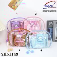 حقيبة مكياج شفافة بتصميم شخصيات سانريو الرائعه من...