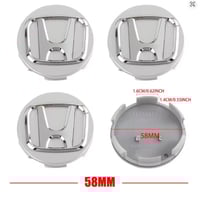 غطاء جنط أغطية أكواب جنوط بشعار هوندا مقاس 58/69