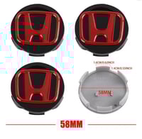 غطاء جنط أغطية أكواب جنوط بشعار هوندا مقاس 58/69